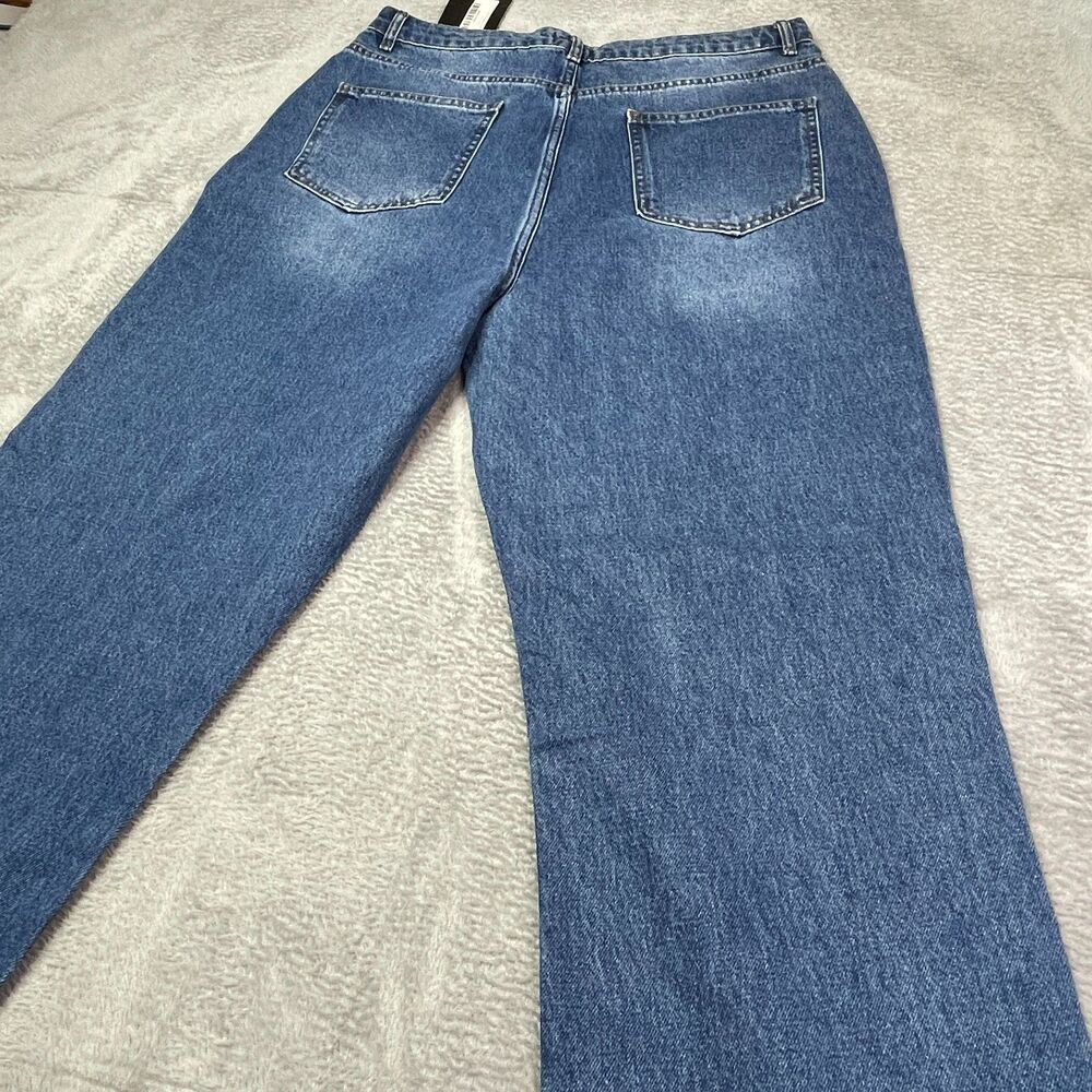 PrettyLittleThing Women’s Cropped Raw Edge Jeans SIze 12 Casual Western NWT - Picture 5 of 13